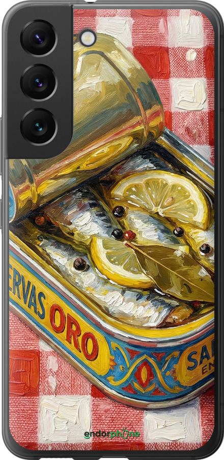 Силиконовый чехол Vintage Sardine Tin Phone для Samsung Galaxy S22 - 6772u-2494 изображение 