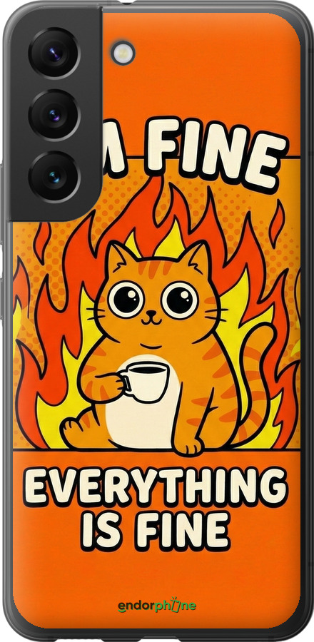 Силіконовий чехол Funny Cat для Samsung Galaxy S22 - 6786u-2494 изображение 