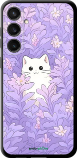 TPU чехол Котик в цветах для Samsung Galaxy S23 FE - 6390b-3136 изображение 
