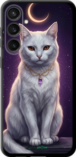 TPU чехол Mystic White Cat Gothic Dark Purple Gold для Samsung Galaxy S23 FE - 6805b-3136 изображение 