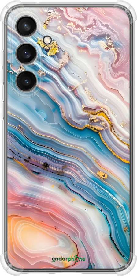Силіконовий протиударний с посиленими кутами чехол Мрамор красивый для Samsung Galaxy S23 FE - 6376sp-3136 изображение 