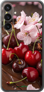 Силиконовый чехол Вишня в шоколаде для Samsung Galaxy S23 FE - 6698u-3136 изображение 
