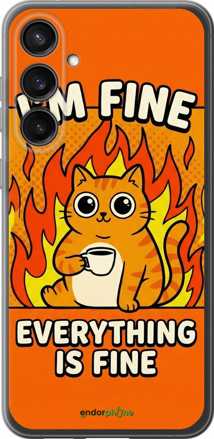 Силиконовый чехол Funny Cat для Samsung Galaxy S23 FE - 6786u-3136 изображение 