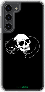 Чохол Bumper чехол Із зображенням кота та черепа для Samsung Galaxy S23 Plus - 6491pc-2905 изображение 