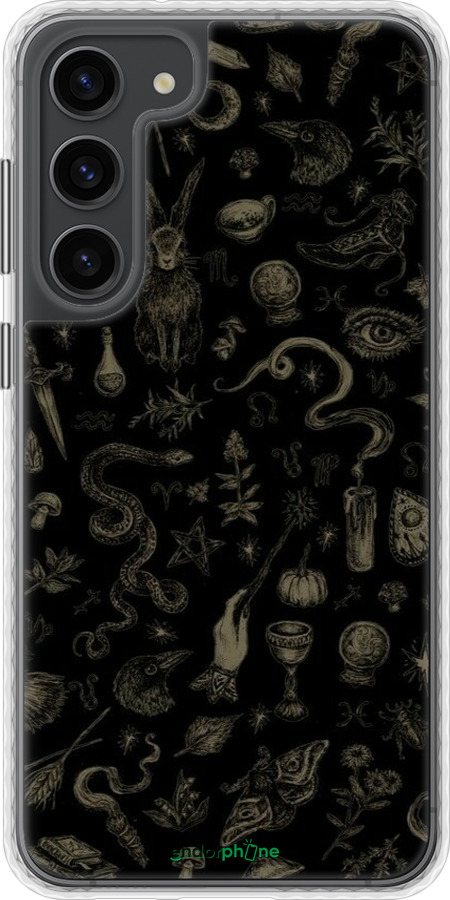 Чехол Bumper чехол Мистический коллаж с травами и магическими символами для Samsung Galaxy S23 Plus - 6428pc-2905 изображение 