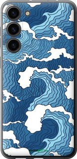 Силіконовий чехол Абстрактний малюнок морських хвиль для Samsung Galaxy S23 Plus - 6538u-2905 изображение 