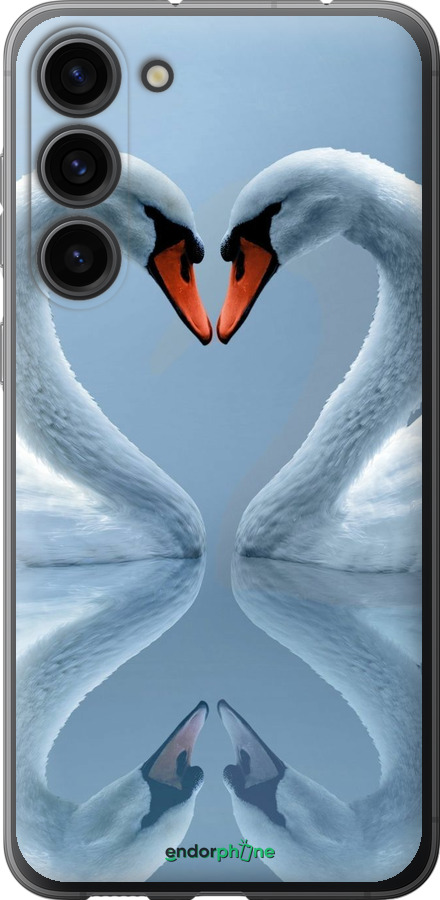 Силіконовий чехол Лебеді для Samsung Galaxy S23 Plus - 6007u-2905 изображение 