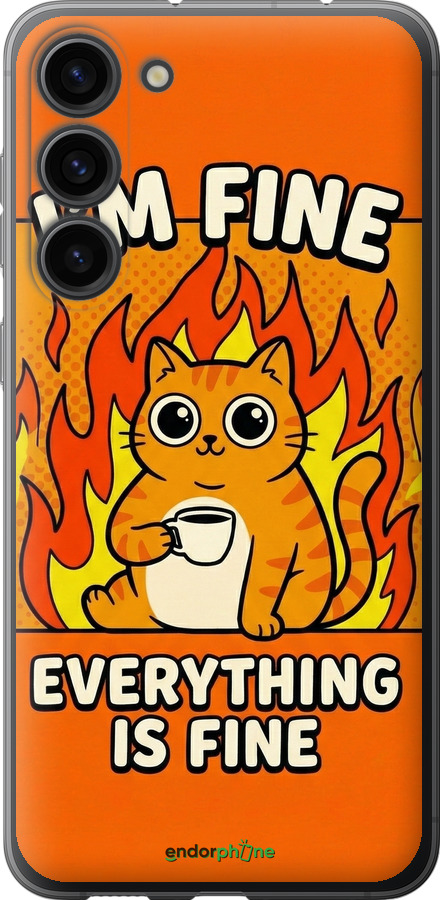 Силіконовий чехол Funny Cat для Samsung Galaxy S23 Plus - 6786u-2905 изображение 