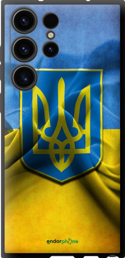 

TPU чорний чохол "Прапор та герб України" для Samsung Galaxy S23 Ultra, Блакитний