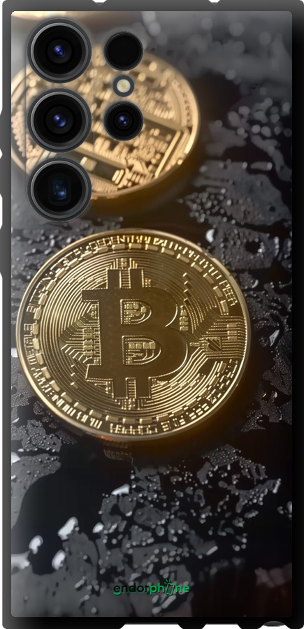 TPU чехол Вулканійчний Bitcoin для Samsung Galaxy S23 Ultra - 6092b-2906 изображение 