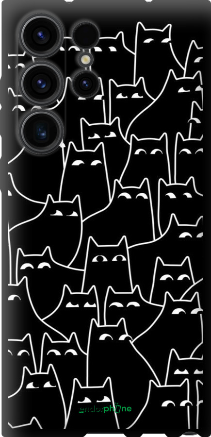 TPU чехол С изображением кошек для Samsung Galaxy S23 Ultra - 6470b-2906 изображение 