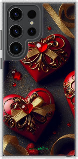 Чохол Bumper чехол Сердечки v4 для Samsung Galaxy S23 Ultra - 5834pc-2906 изображение 
