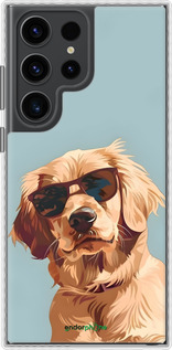 Чехол Bumper чехол Пес в очках для Samsung Galaxy S23 Ultra - 6381pc-2906 изображение 
