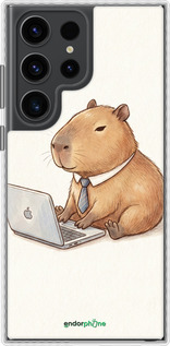 Чохол Bumper чехол Funny Capybara CEO Working для Samsung Galaxy S23 Ultra - 6777pc-2906 изображение 