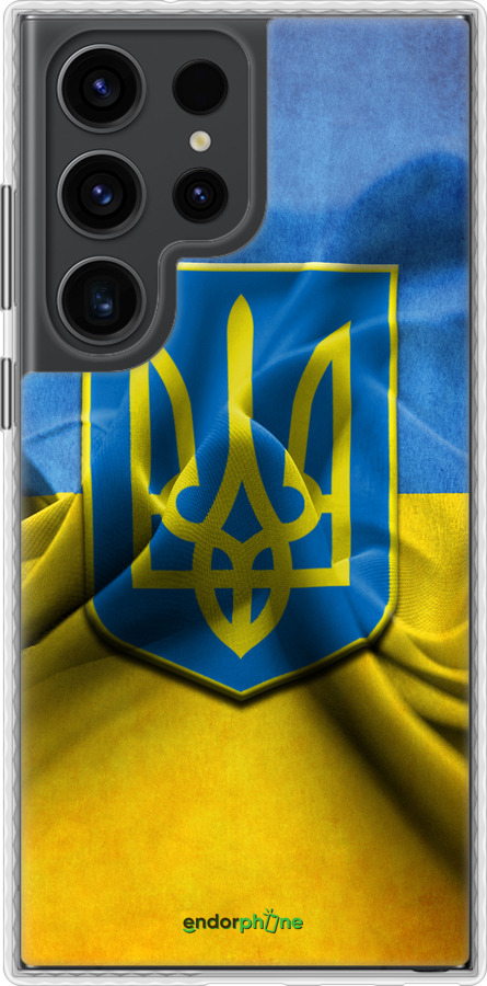 

Чохол Bumper чохол "Прапор та герб України" для Samsung Galaxy S23 Ultra, Блакитний