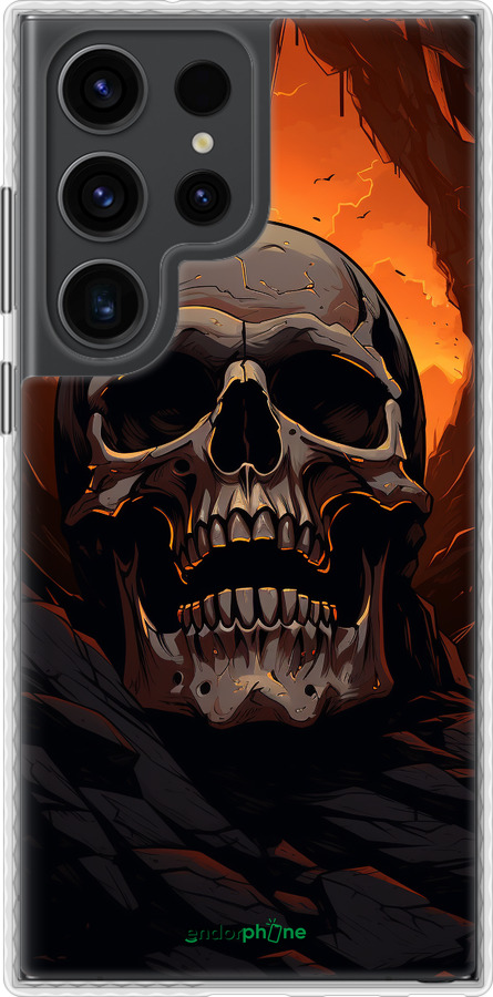 Чехол Bumper чехол Череп в пещере для Samsung Galaxy S23 Ultra - 5959pc-2906 изображение 