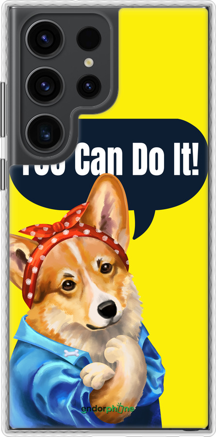 Чехол Bumper чехол чехол с корги You Can Do It для Samsung Galaxy S23 Ultra - 6184pc-2906 изображение 