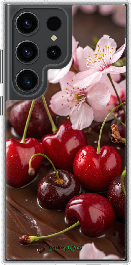 Чехол Bumper чехол Вишня в шоколаде для Samsung Galaxy S23 Ultra - 6698pc-2906 изображение 