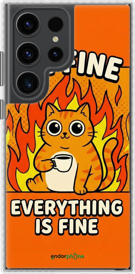 Чохол Bumper чехол Funny Cat для Samsung Galaxy S23 Ultra - 6786pc-2906 изображение 
