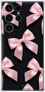 Силіконовий протиударний с посиленими кутами чехол Coquette Ribbons Dark Coquette для Samsung Galaxy S23 Ultra - 6767sp-2906 изображение 