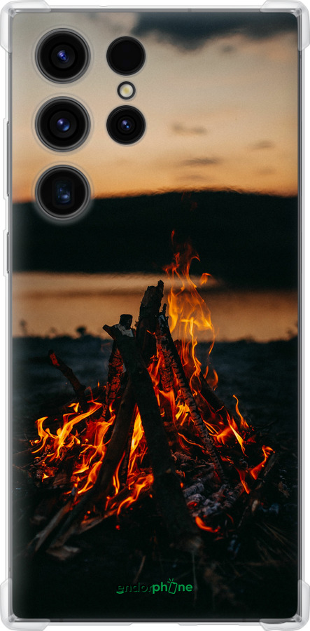 Силикон с усиленными углами чехол Огонь для Samsung Galaxy S23 Ultra - 6021sp-2906 изображение 