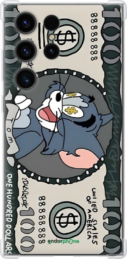Силикон с усиленными углами чехол Том и джерри для Samsung Galaxy S23 Ultra - 6291sp-2906 изображение 