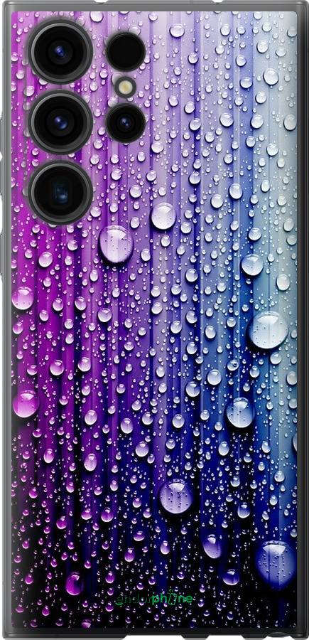 

Силіконовий чохол "Краплини води" для Samsung Galaxy S23 Ultra, Синій