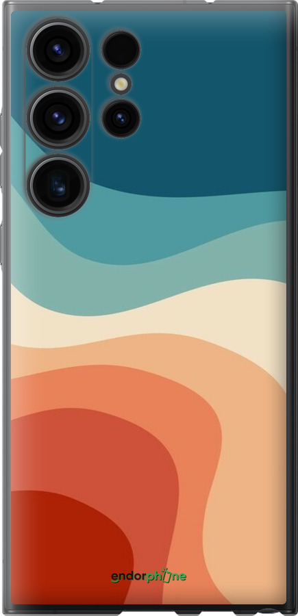 Силиконовый чехол В стиле ретро с волнами для Samsung Galaxy S23 Ultra - 6531u-2906 изображение 