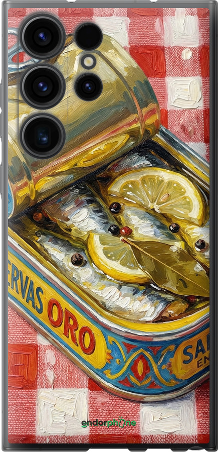 Силиконовый чехол Vintage Sardine Tin Phone для Samsung Galaxy S23 Ultra - 6772u-2906 изображение 