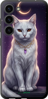 TPU чехол Mystic White Cat Gothic Dark Purple Gold для Samsung Galaxy S23 - 6805b-2907 изображение 