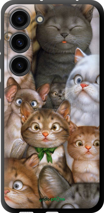

TPU чорний чохол "Коти" для Samsung Galaxy S23