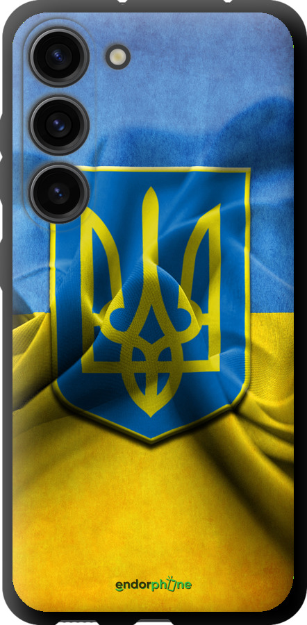 

TPU чорний чохол "Прапор та герб України" для Samsung Galaxy S23, Блакитний