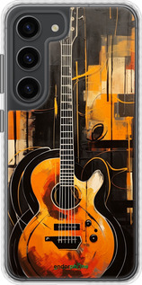 Чехол Bumper чехол Чехол для телефона Оранжевая Гитара для Samsung Galaxy S23 - 5934pc-2907 изображение 