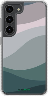 Чехол Bumper чехол С фиолетовым и бирюзовым ретро-стилем и волнами для Samsung Galaxy S23 - 6533pc-2907 изображение 