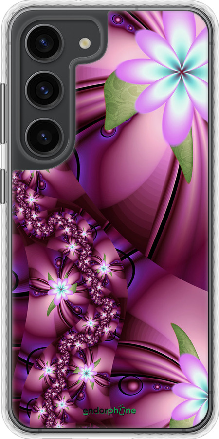 

Чохол Bumper чохол "Квіткова мозаїка" для Samsung Galaxy S23, Рожевий