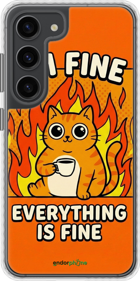 Чехол Bumper чехол Funny Cat для Samsung Galaxy S23 - 6786pc-2907 изображение 