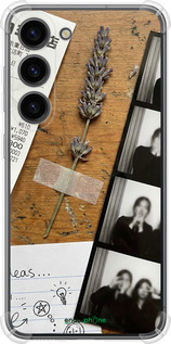 Силикон с усиленными углами чехол Aesthetic Scrapbook Collage для Samsung Galaxy S23 - 6773sp-2907 изображение 