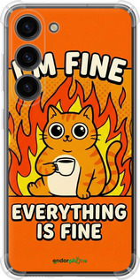 Силикон с усиленными углами чехол Funny Cat для Samsung Galaxy S23 - 6786sp-2907 изображение 