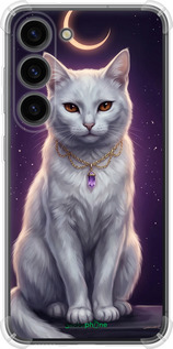 Силіконовий протиударний с посиленими кутами чехол Mystic White Cat Gothic Dark Purple Gold для Samsung Galaxy S23 - 6805sp-2907 изображение 