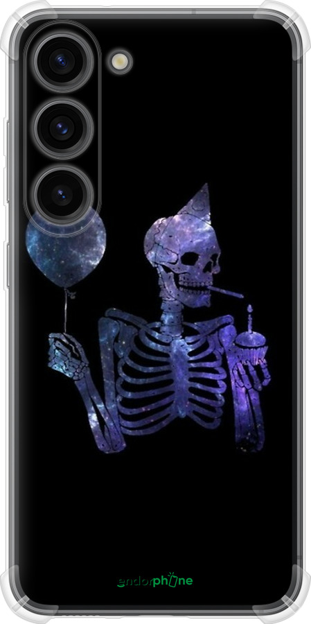 Силикон с усиленными углами чехол Скелетное искусство для Samsung Galaxy S23 - 6536sp-2907 изображение 