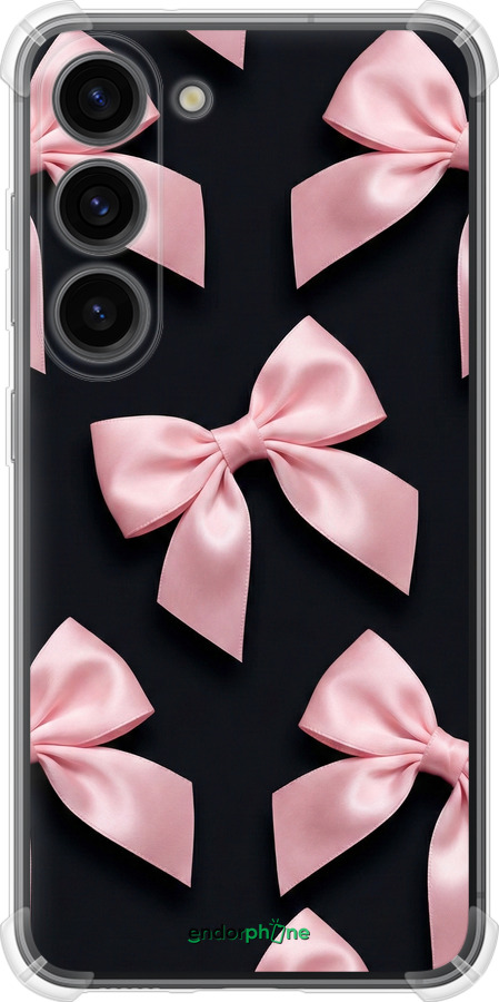 Силіконовий протиударний с посиленими кутами чехол Coquette Ribbons Dark Coquette для Samsung Galaxy S23 - 6767sp-2907 изображение 