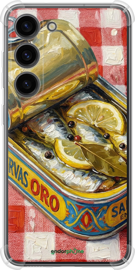 Силіконовий протиударний с посиленими кутами чехол Vintage Sardine Tin Phone для Samsung Galaxy S23 - 6772sp-2907 изображение 