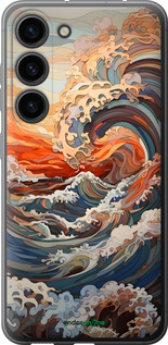 Силиконовый чехол Арт волны для Samsung Galaxy S23 - 6324u-2907 изображение 