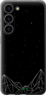 Силіконовий чехол Чорно білі абстрактні гори для Samsung Galaxy S23 - 6437u-2907 изображение 