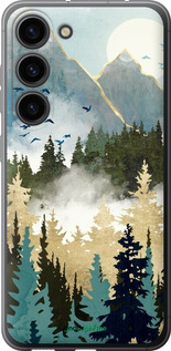 Силиконовый чехол С изображением лесного пейзажа для Samsung Galaxy S23 - 6548u-2907 изображение 
