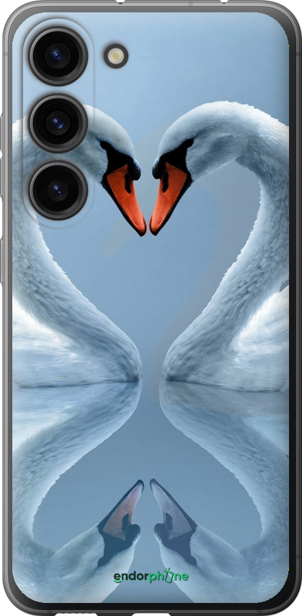 Силіконовий чехол Лебеді для Samsung Galaxy S23 - 6007u-2907 изображение 