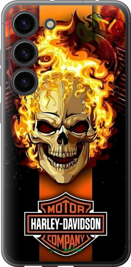 Силиконовый чехол Харлей девидсон для Samsung Galaxy S23 - 6370u-2907 изображение 