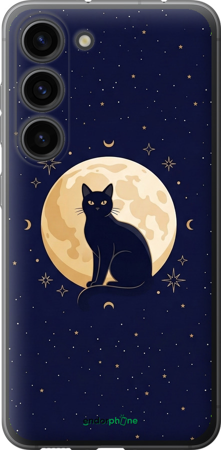 Силиконовый чехол Cute Cat Celestial/Witchy для Samsung Galaxy S23 - 6787u-2907 изображение 