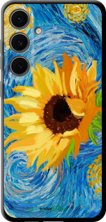 TPU чехол Цветы желто-голубые для Samsung Galaxy S24 FE - 5308b-3772 изображение 