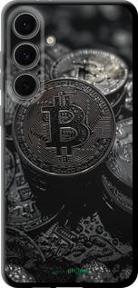 TPU чехол Black Bitcoin для Samsung Galaxy S24 FE - 6090b-3772 изображение 